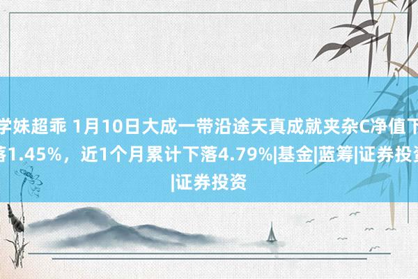学妹超乖 1月10日大成一带沿途天真成就夹杂C净值下落1.45%，近1个月累计下落4.79%|基金|蓝筹|证券投资