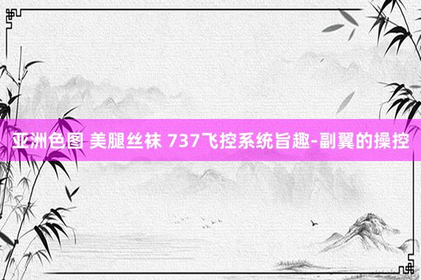 亚洲色图 美腿丝袜 737飞控系统旨趣-副翼的操控