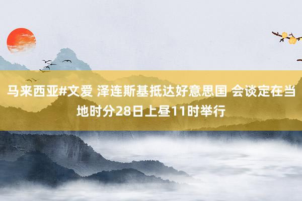 马来西亚#文爱 泽连斯基抵达好意思国 会谈定在当地时分28日上昼11时举行